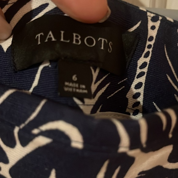 TALBOTS CANVAS A-LINE SKIRT - LEAFY TROPICAL women’s size 6 - Picture 4 of 7